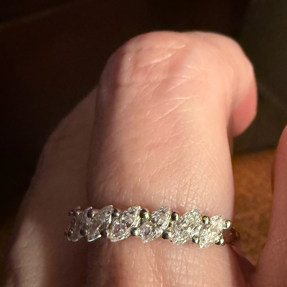 Dominique Quality Sterling Silver CZ Eternity Band Ring Size 9 - Picture 5 of 7